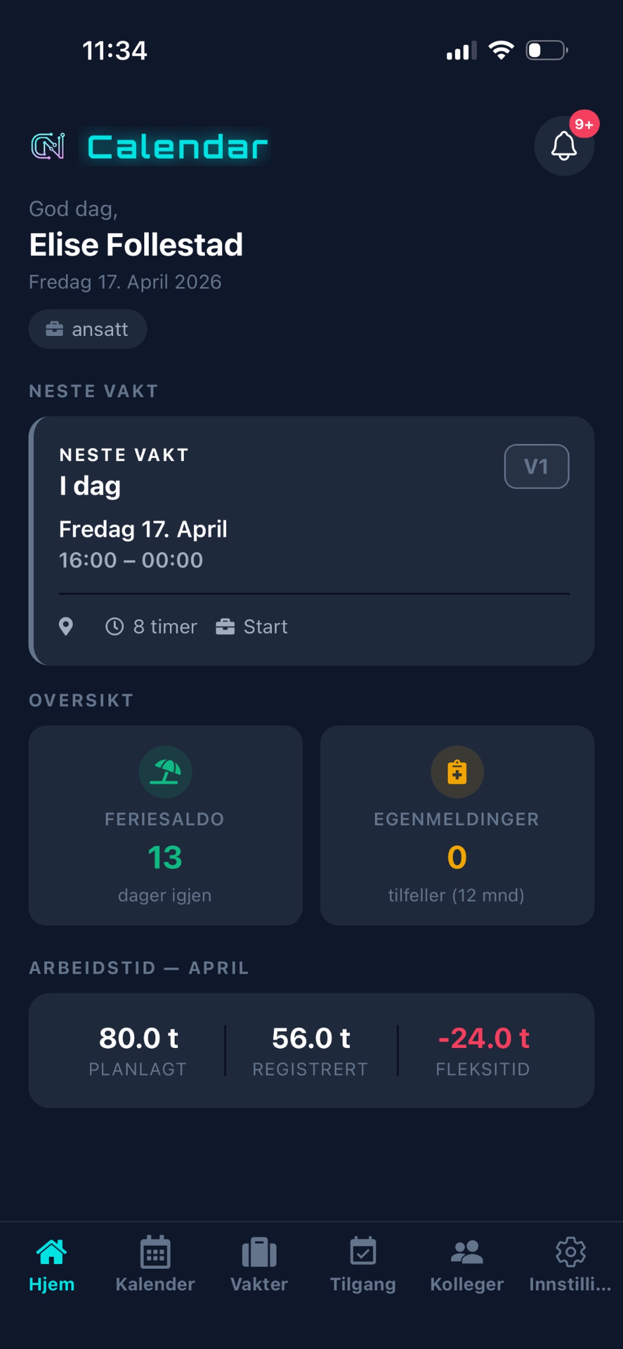 Skjermbilde av mobil