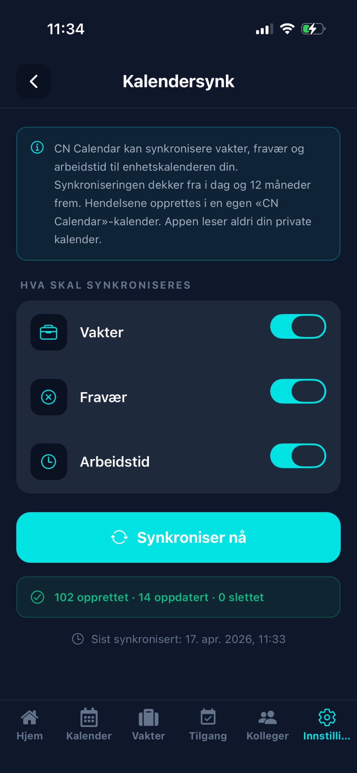 Skjermbilde av mobil